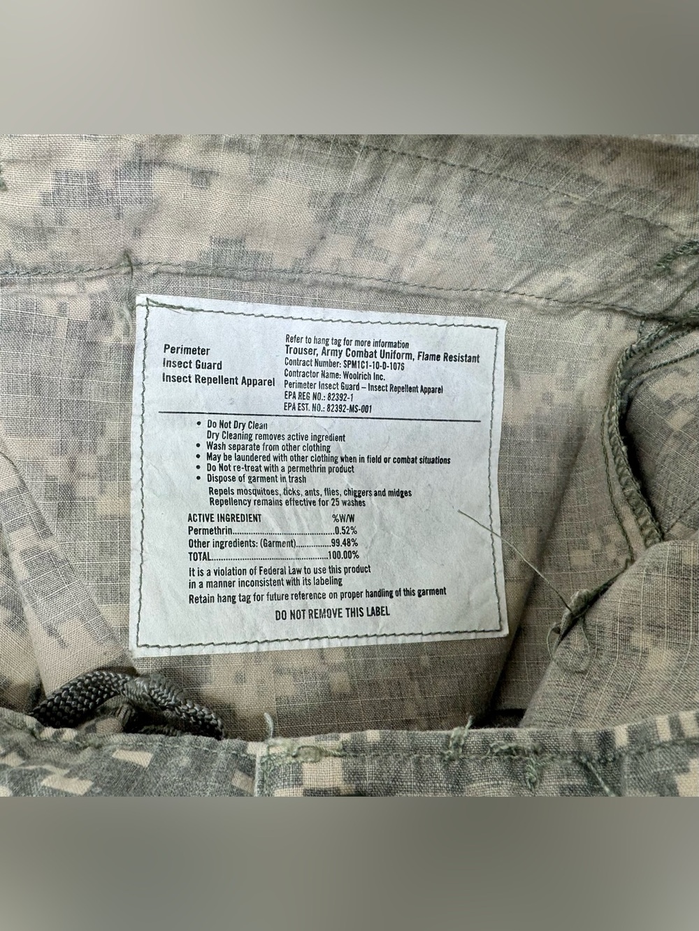 US Army Pant Mens M-L 34x34 Camo Cargo Tapered Military Uniform Combat Workwear - Picture 6 of 13